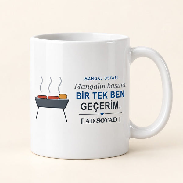 Mangal Ustası - İsimli Baba Kupası - Hediye Kutusu