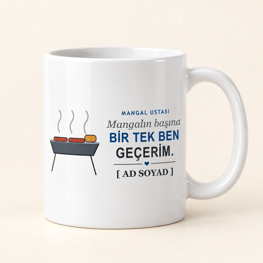 Mangal Ustası - İsimli Baba Kupası - Hediye Kutusu