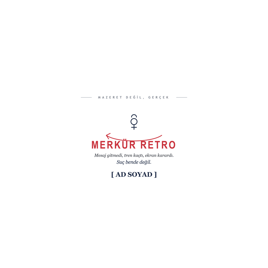 Merkür Retro İsimli Kupa - Hediye Kutusu