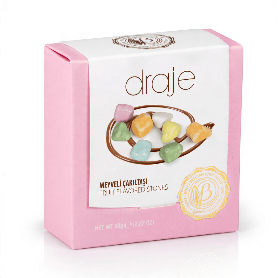 Meyveli Çakıltaşı Draje 80g - Hediye Kutusu