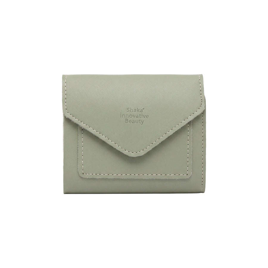 Mint Yeşili Zarf Çıtçıtlı Cüzdan - Hediye Kutusu