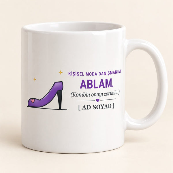 Moda Danışmanım - İsimli Abla Kupası - Hediye Kutusu