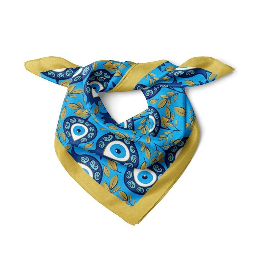Nazar Boncuğu Desenli Bandana - Hediye Kutusu