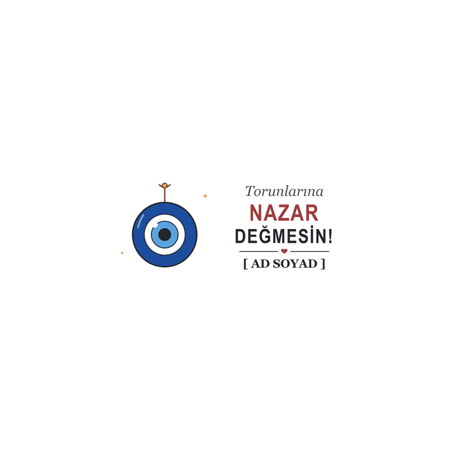 Nazar Değmesin - İsimli Babaanne Kupası - Hediye Kutusu