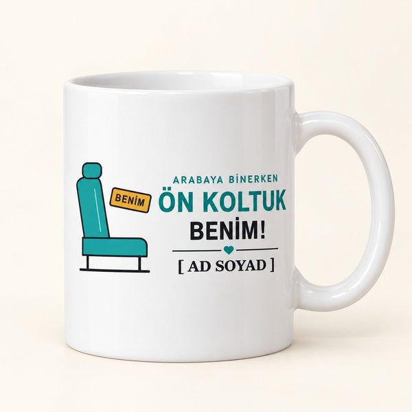 Ön Koltuk Benim - İsimli Kardeş Kupası - Hediye Kutusu