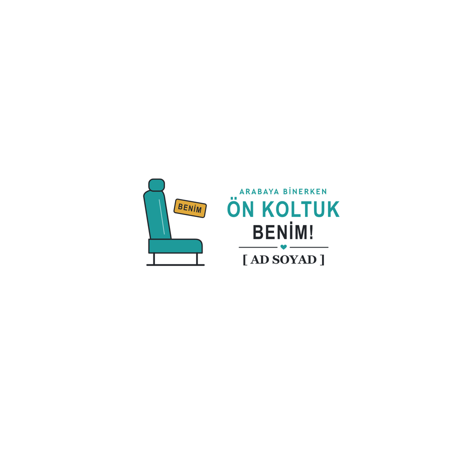 Ön Koltuk Benim - İsimli Kardeş Kupası - Hediye Kutusu