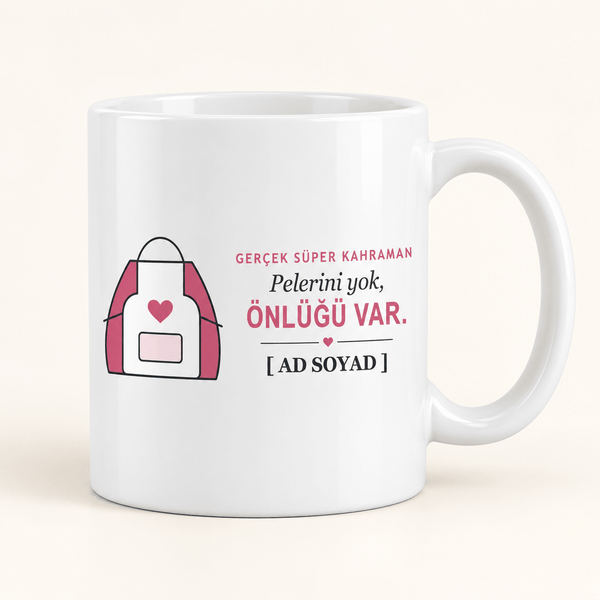 Önlüğü Var - İsimli Anne Kupası - Hediye Kutusu