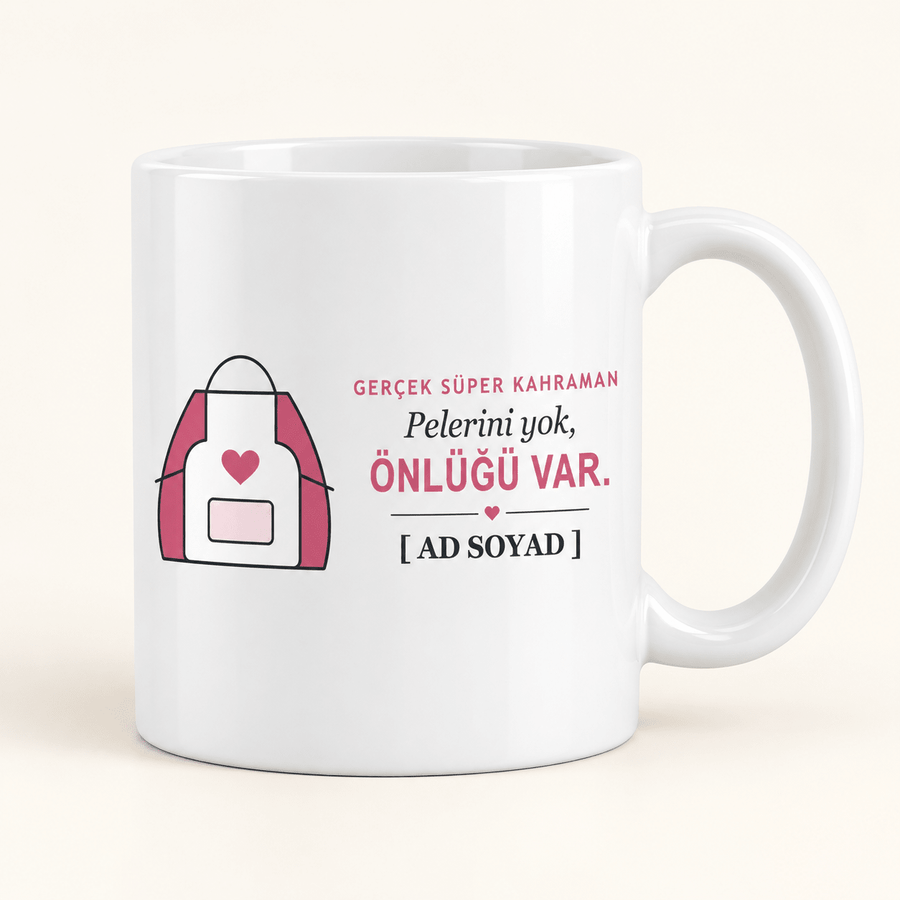Önlüğü Var - İsimli Anne Kupası - Hediye Kutusu