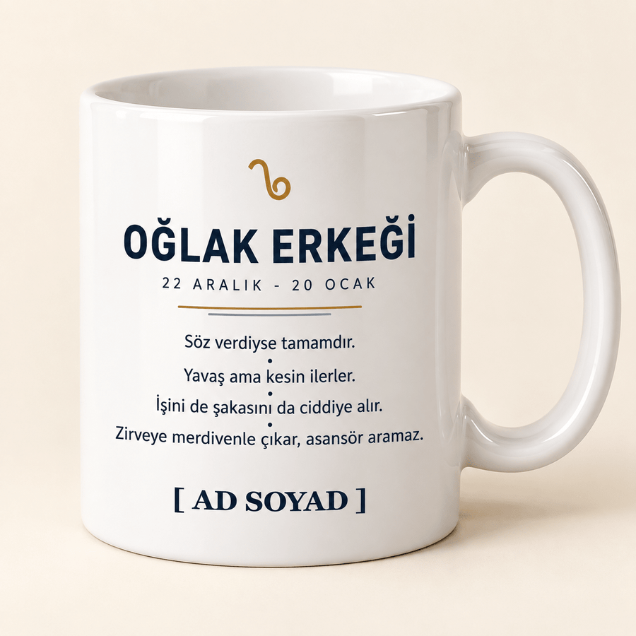 Oğlak Erkeği İsimli Kupa - Hediye Kutusu