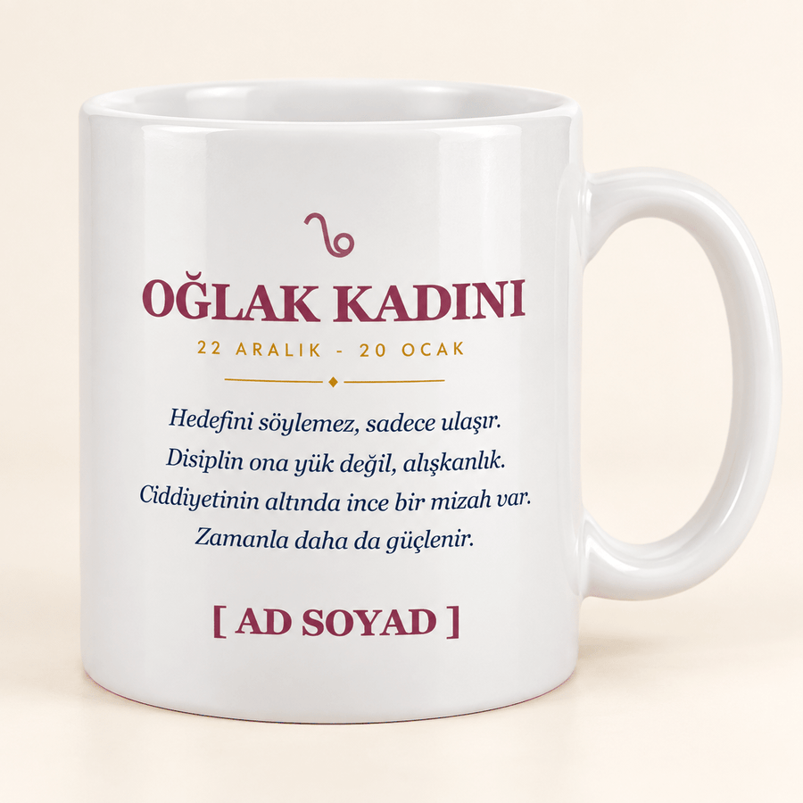 Oğlak Kadını İsimli Kupa - Hediye Kutusu