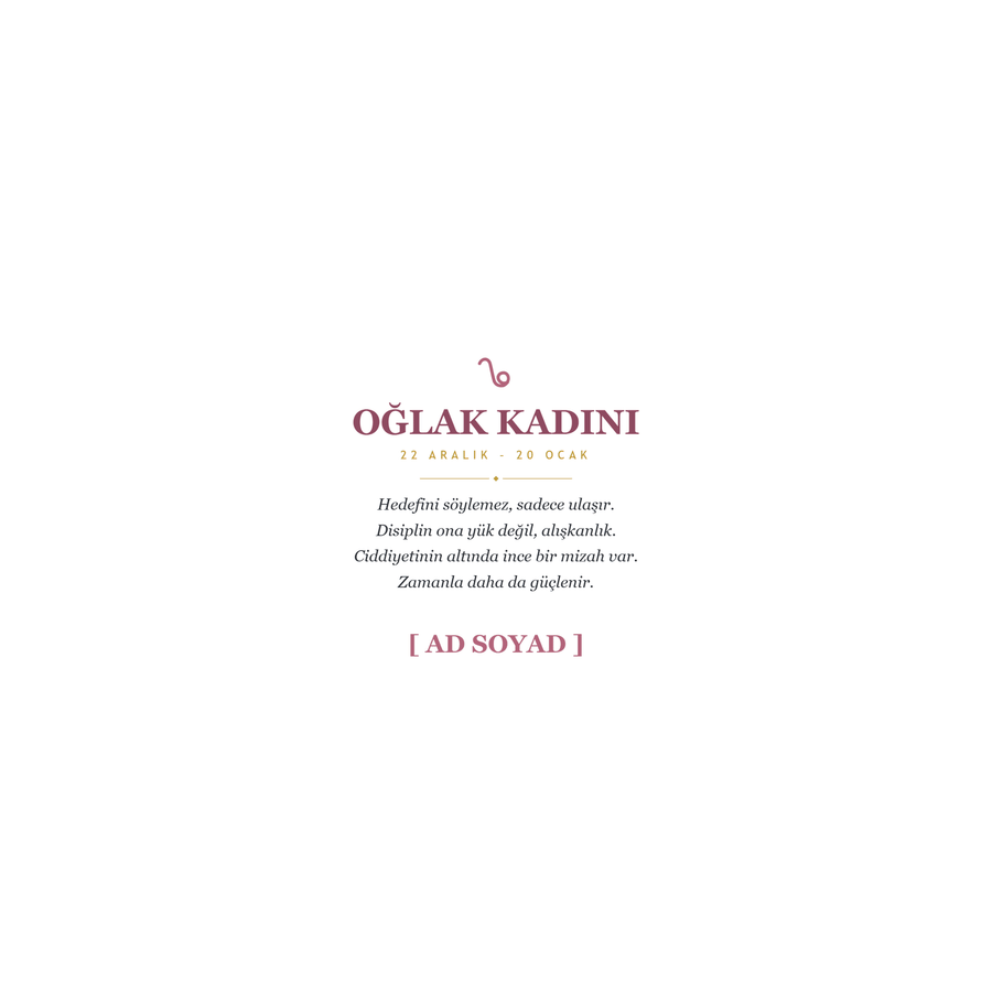 Oğlak Kadını İsimli Kupa - Hediye Kutusu