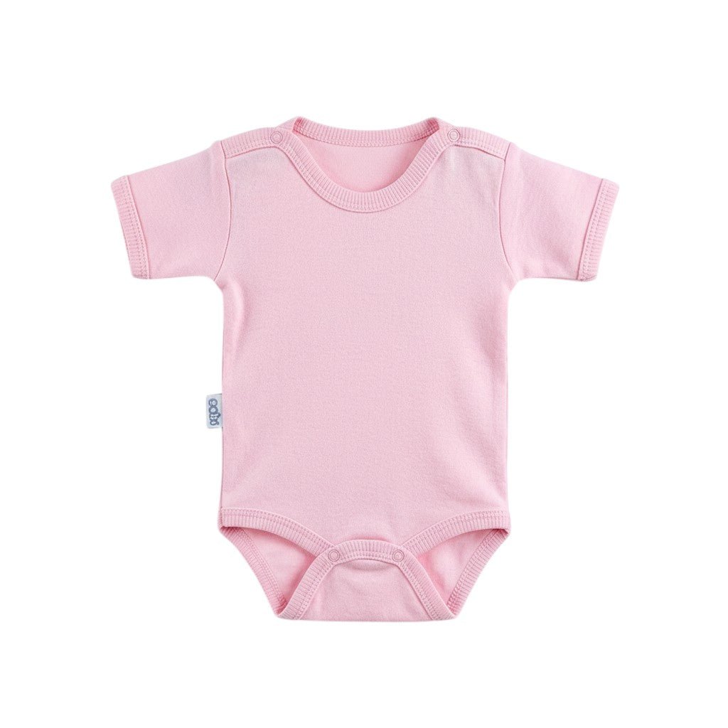 Pembe Pamuklu Bebek Body (0 - 3 Ay) - Hediye Kutusu