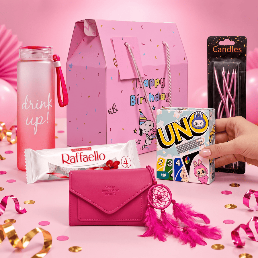 Pembe Pop Doğum Günü Hediye Kutusu - Hediye Kutusu