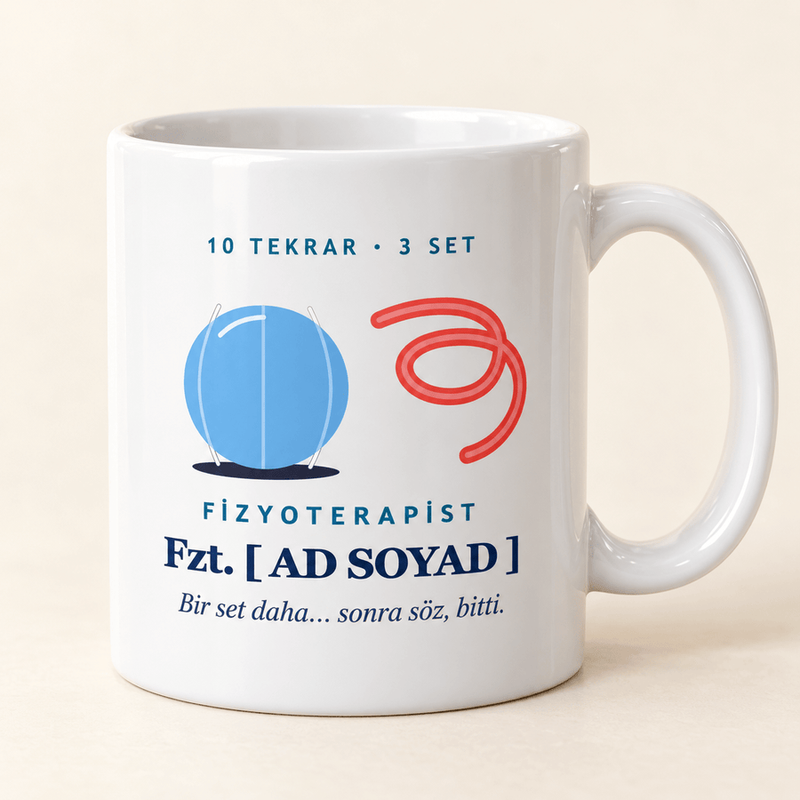 Pilates Toplu İsimli Fizyoterapist Kupası - Hediye Kutusu