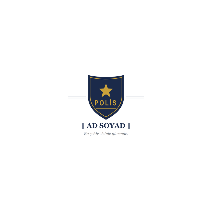 Rozetli İsimli Polis Kupası - Hediye Kutusu