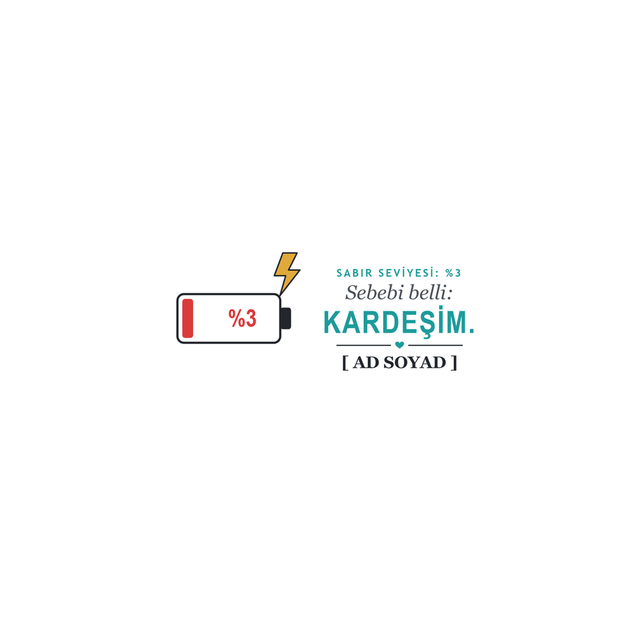 Sabır Seviyesi - İsimli Kardeş Kupası - Hediye Kutusu