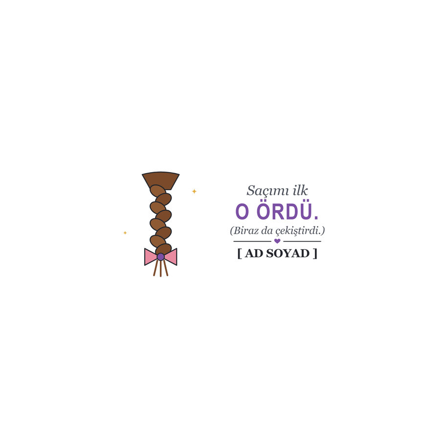 Saçımı İlk O Ördü - İsimli Abla Kupası - Hediye Kutusu