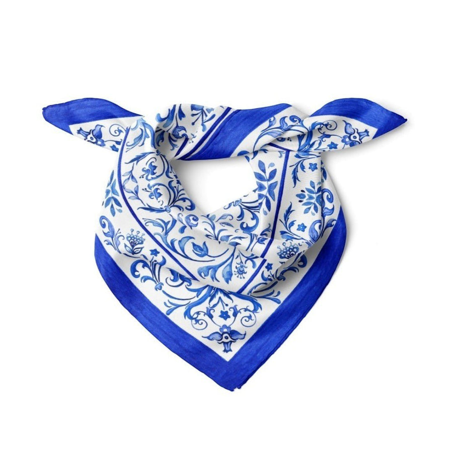 Sarmaşık Çiçek Desen Fular Bandana - Hediye Kutusu