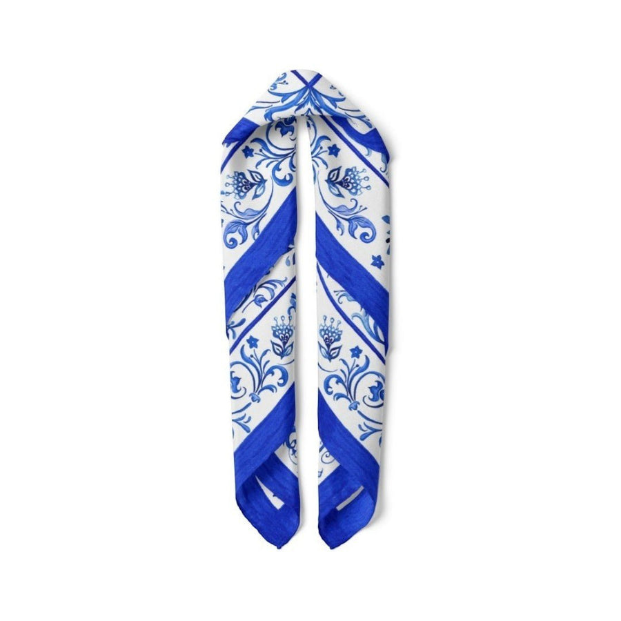 Sarmaşık Çiçek Desen Fular Bandana - Hediye Kutusu
