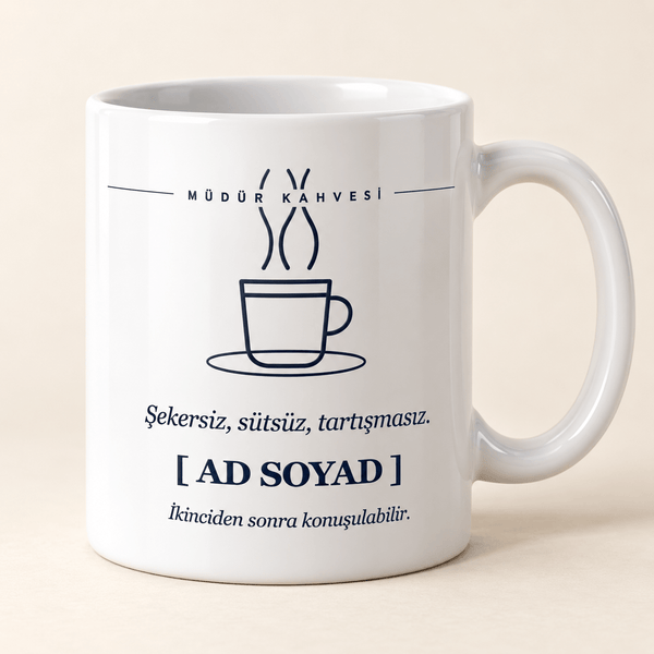"Şekersiz, Sütsüz, Tartışmasız" Müdür Kupası - Hediye Kutusu