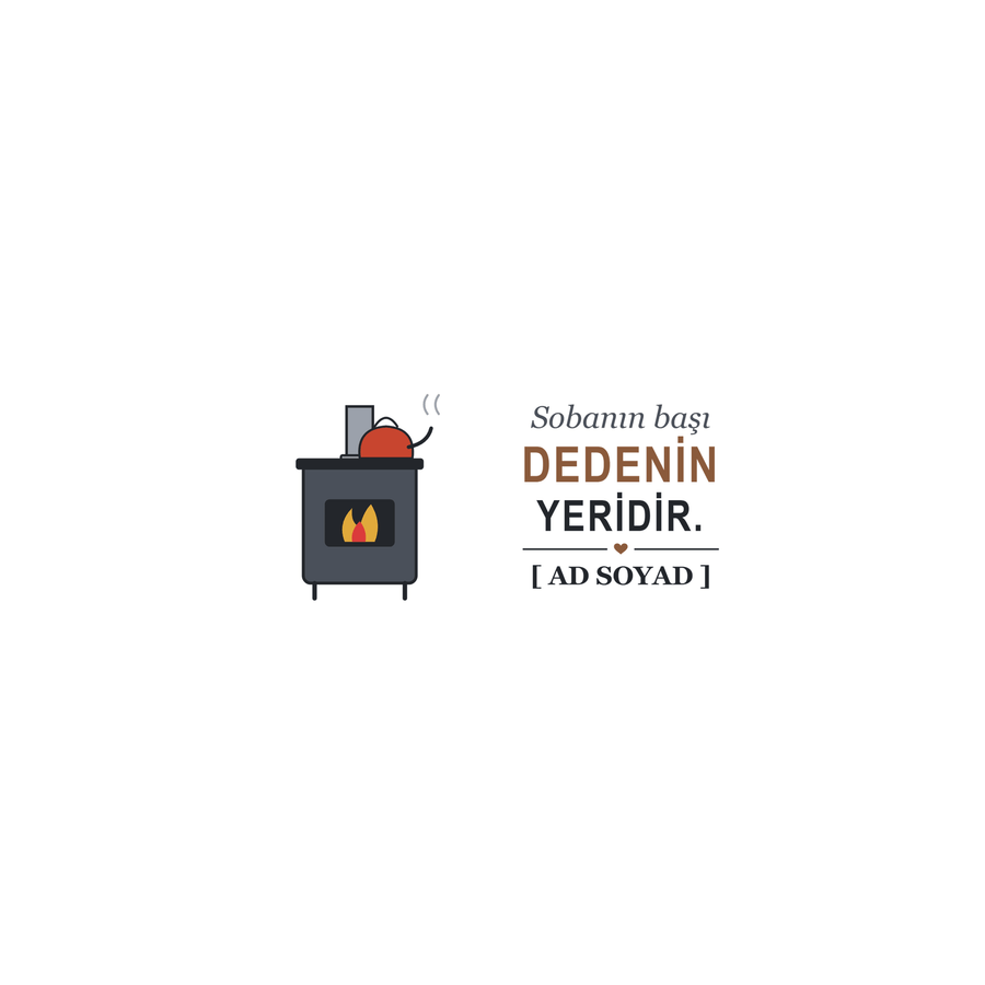 Sobanın Başı - İsimli Dede Kupası - Hediye Kutusu