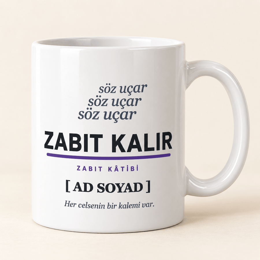 "Söz Uçar, Zabıt Kalır" İsimli Kupa - Hediye Kutusu