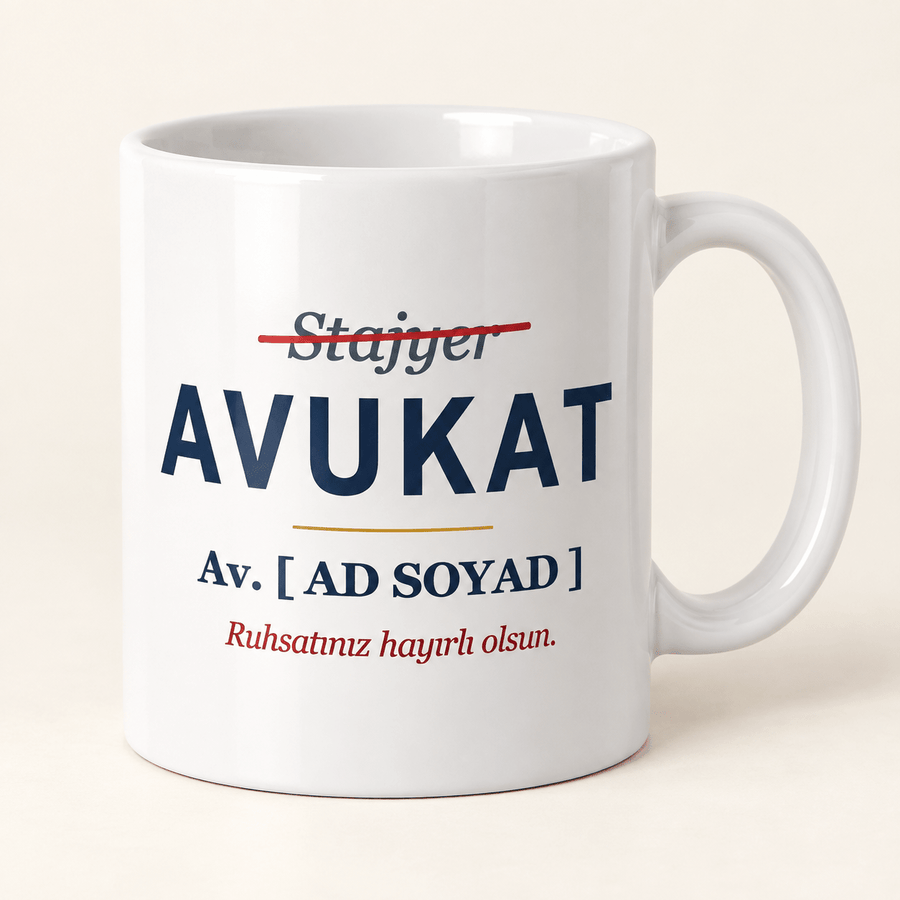 Stajyer Değil Avukat İsimli Kupa - Hediye Kutusu