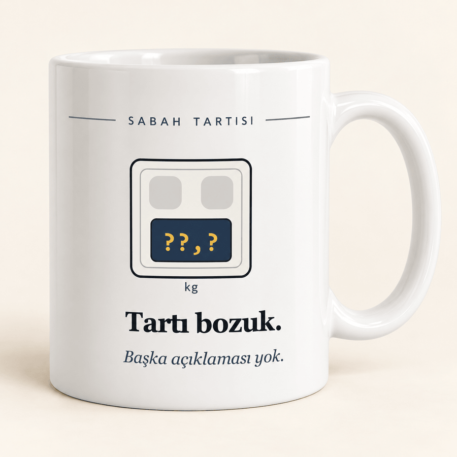 "Tartı Bozuk" Esprili Kupa - Hediye Kutusu