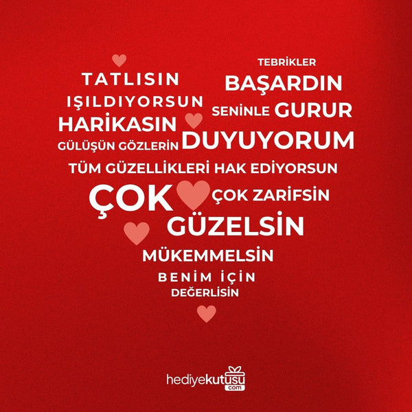 Tebrikler Çok Güzelsin İltifat Kartı - Hediye Kutusu