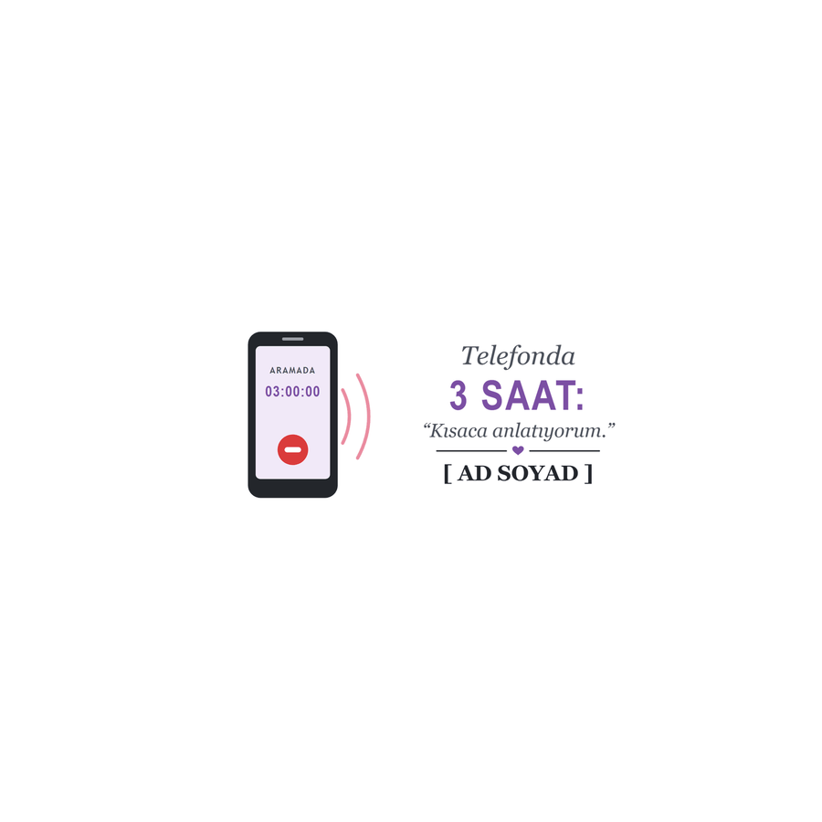 Telefonda 3 Saat - İsimli Abla Kupası - Hediye Kutusu