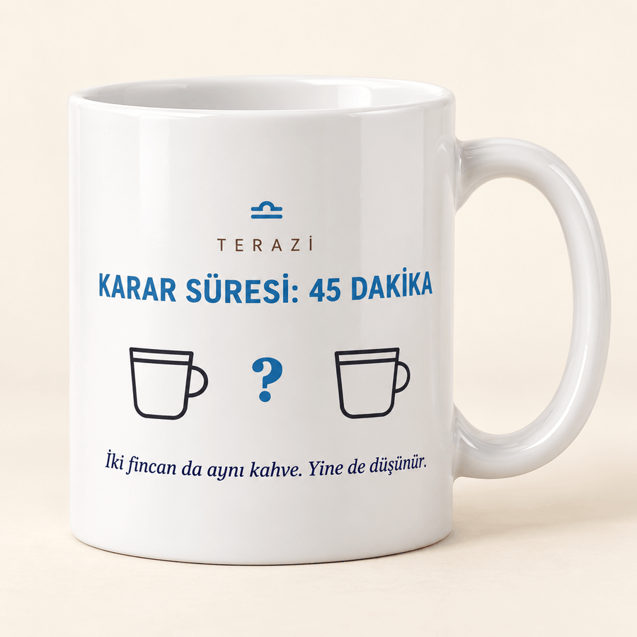 Terazi Burcu Mizahi Kupa - Hediye Kutusu