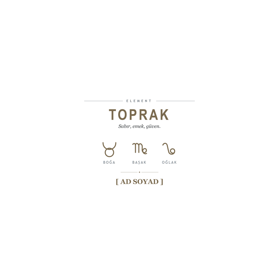 Toprak Elementi İsimli Kupa - Hediye Kutusu