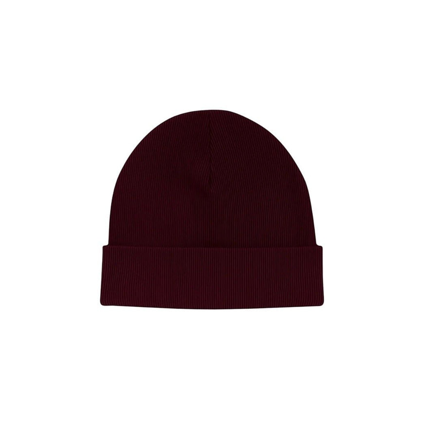 Unisex Bordo Basic Katlamalı Bere - Hediye Kutusu