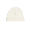 Unisex Krem Renk Basic Katlamalı Bere