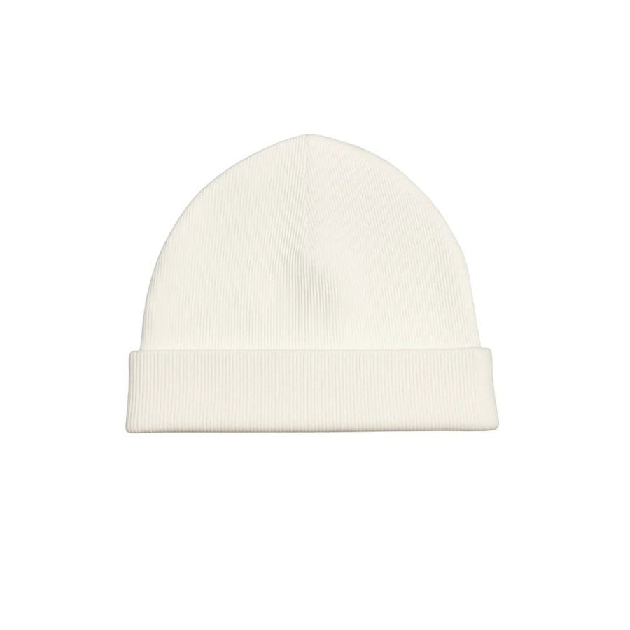 Unisex Krem Renk Basic Katlamalı Bere - Hediye Kutusu