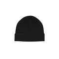 Unisex Siyah Basic Katlamalı Bere