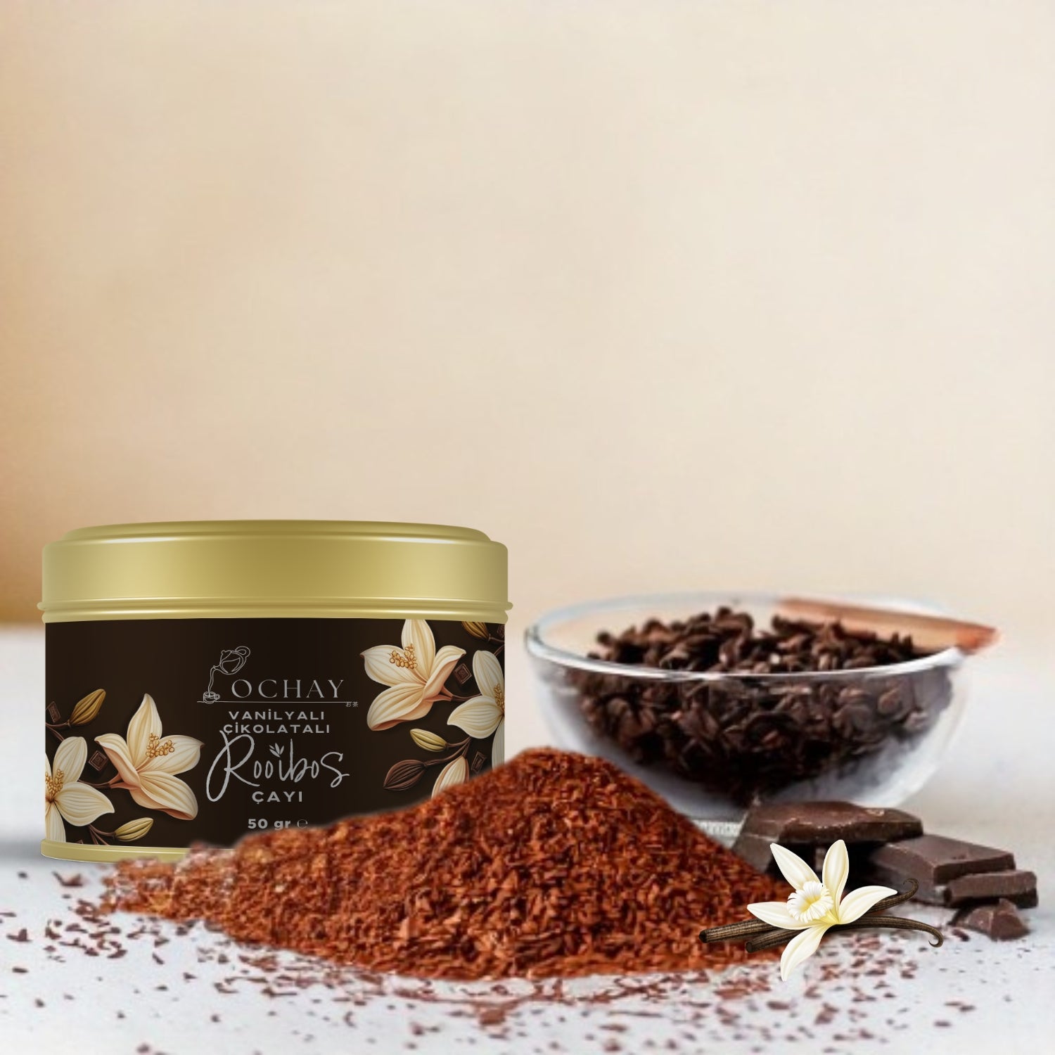 Vanilyalı Çikolatalı Rooibos 50 Gram - Hediye Kutusu