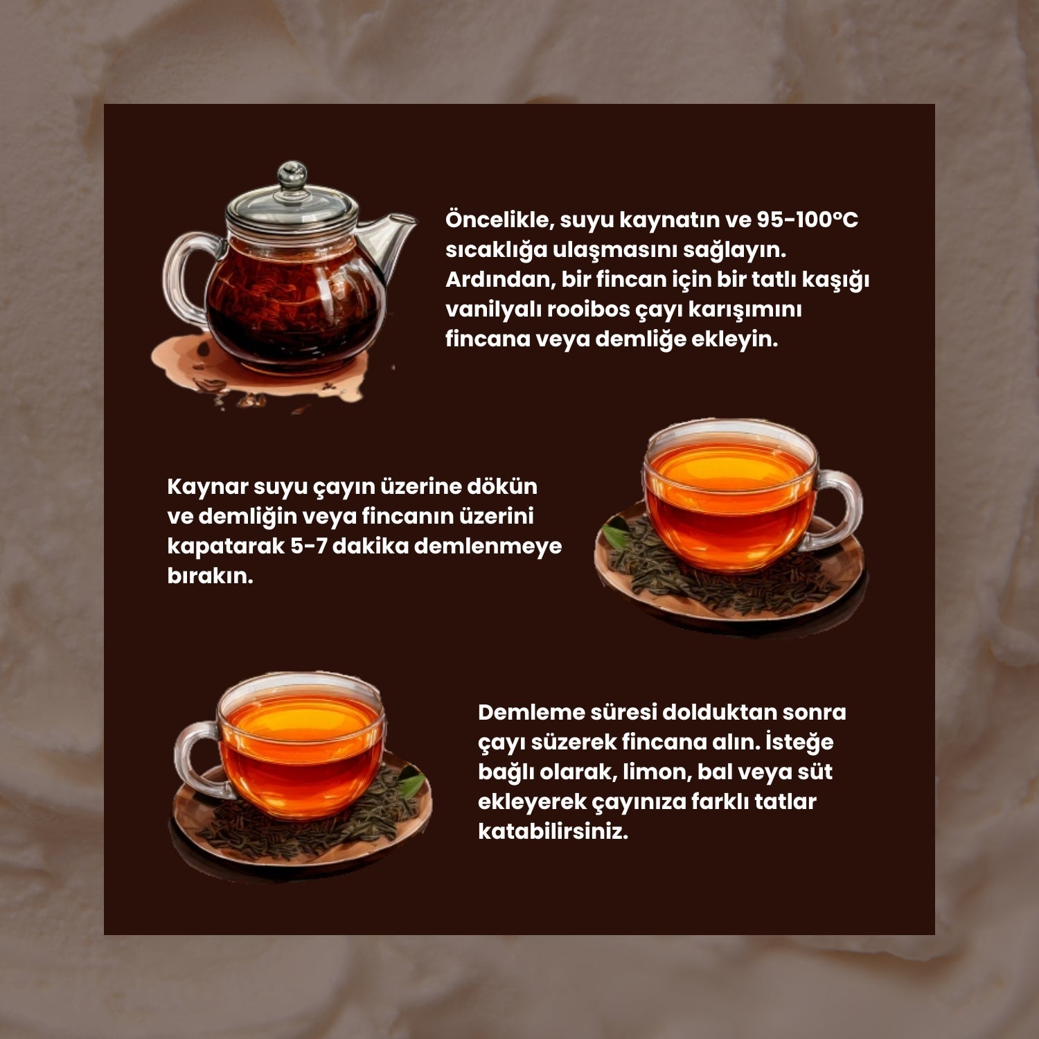 Vanilyalı Çikolatalı Rooibos 50 Gram - Hediye Kutusu