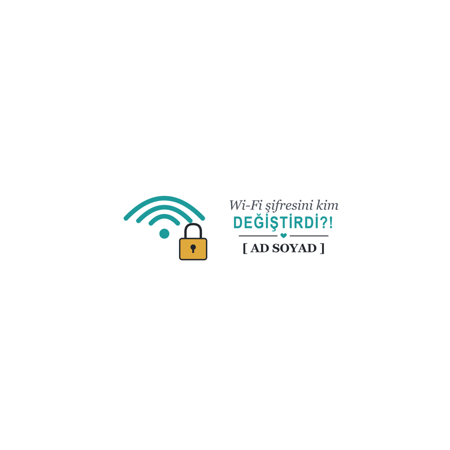 Wi-Fi Şifresi - İsimli Kardeş Kupası - Hediye Kutusu