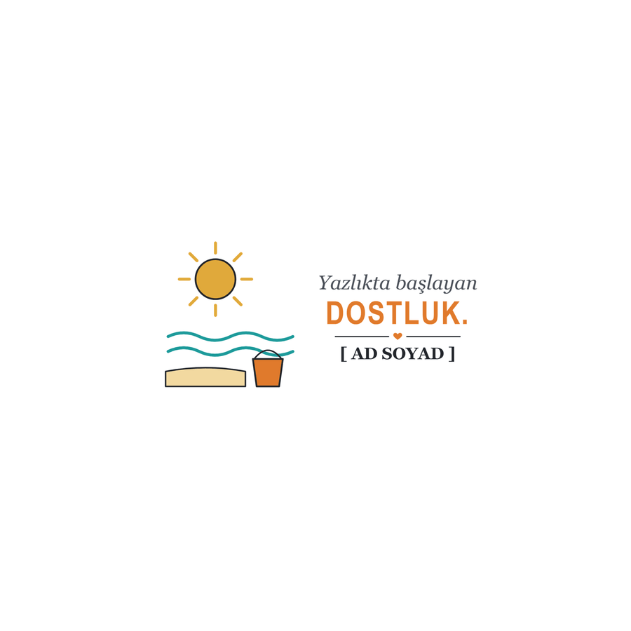 Yazlıkta Başlayan Dostluk - İsimli Kuzen Kupası - Hediye Kutusu