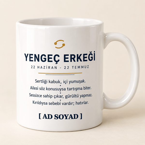 Yengeç Erkeği İsimli Kupa - Hediye Kutusu