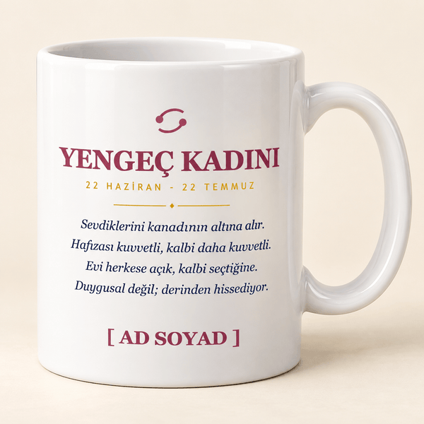 Yengeç Kadını İsimli Kupa - Hediye Kutusu