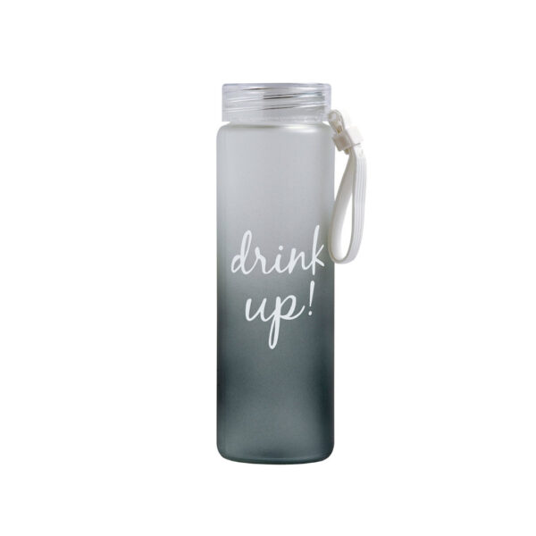 Tutamaçlı Buzlu Cam Matara 480ml Gri