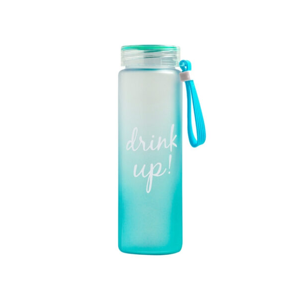 Tutamaçlı Buzlu Cam Matara 480ml Mavi