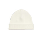 Unisex Krem Renk Basic Katlamalı Bere